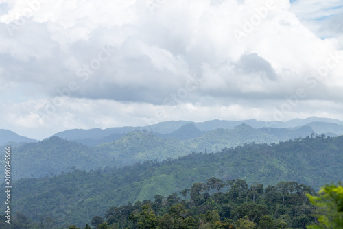 Beautiful Landscape view on the mountain on the way From Thongphaphum district to Pilok  mine district in kanchanaburi city Thailand.