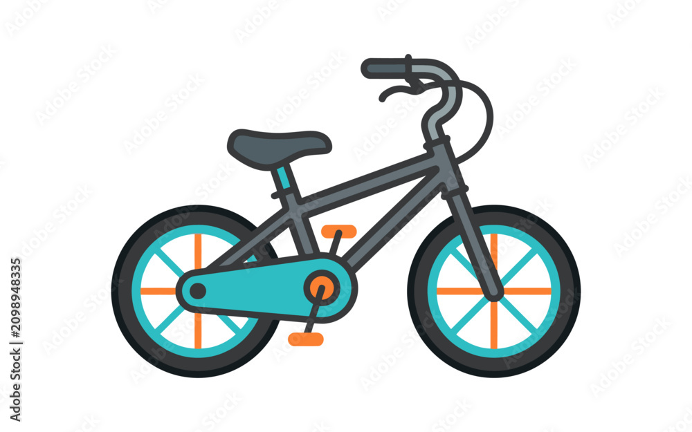 Fototapeta premium Flat Design Bicycle Vector Icon