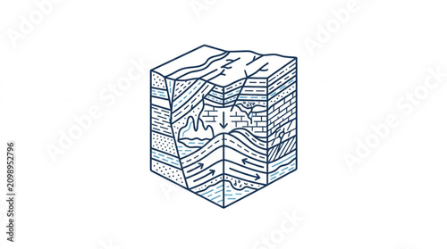 Canvastavla Geological Cross Section Illustrating Stratigraphy and Water Flow