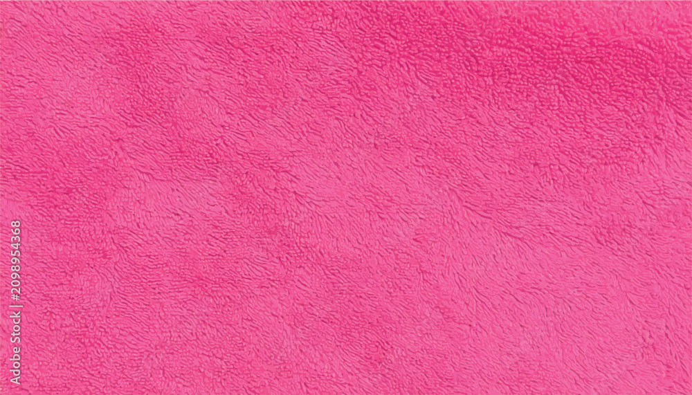 Fototapeta premium A high-resolution close-up view of a vibrant fuchsia pink terry cloth towel fabric texture. The soft cotton surface shows loops and detail, perfect for luxury bathroom or spa design background.