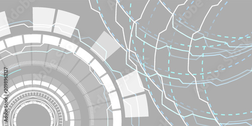 Fotografie Vector abstract background of technological innovation.