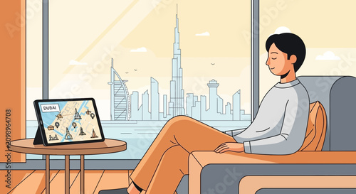 Young woman working on laptop in modern office setting.
