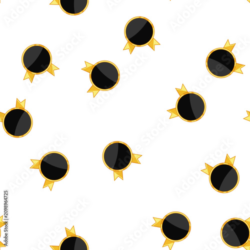 Obraz na plátne pattern exclusivity badge golden luxury cartoon