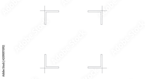 Foto Corner Crop Marks Vector Illustration