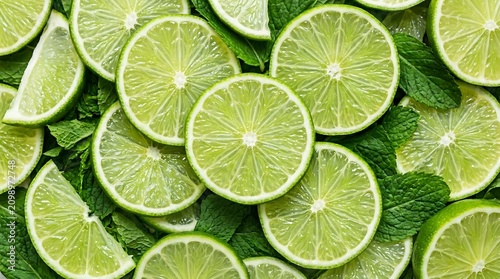 Lime Slices with Mint – Fresh Citrus