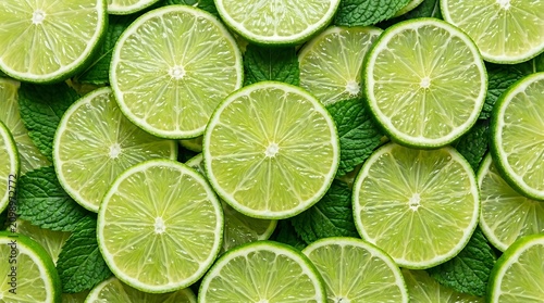 Lime Slices with Mint – Fresh Citrus
