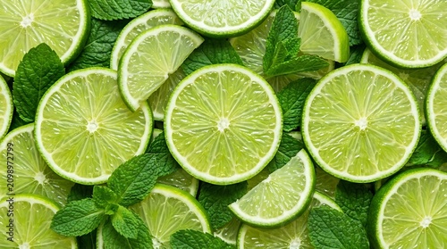 Lime Slices with Mint – Fresh Citrus