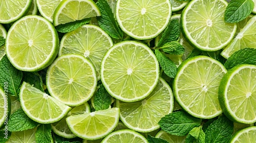 Lime Slices with Mint – Fresh Citrus
