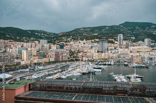 Exclusive real estate development and luxury hillside residential apartments overlooking Port Hercules in Monte Carlo, Monaco