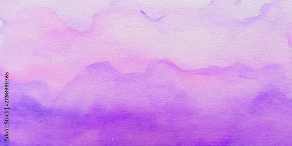 Fototapeta premium Purple watercolor background with soft pastel paint wash texture for modern graphic design projects