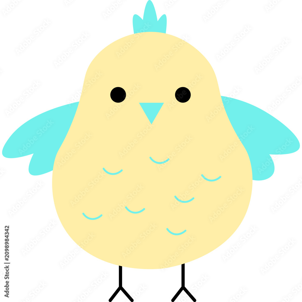 Fototapeta premium Cute Bird Character 
