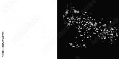фотографія Water bubbles rising in a dark liquid with a sense of movement and fluidity on t