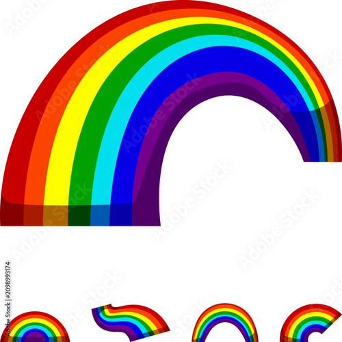 фотографія Rainbow arc illustration with vibrant color spectrum, offering a digital asset r