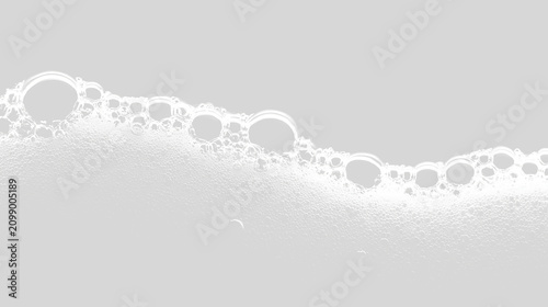 Konstfotografi White soap foam and bubbles on a transparent background