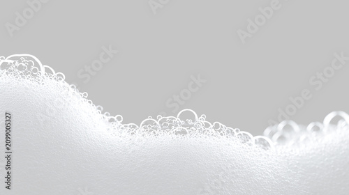 Photography White soap foam and bubbles on a transparent background