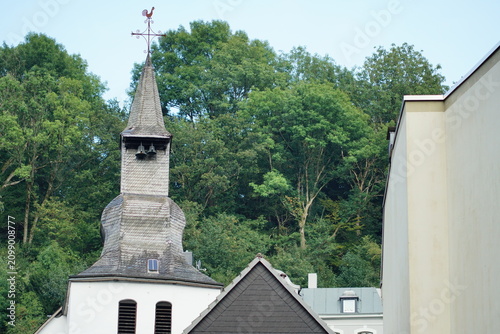 Slika na platnu Historic Burg Holtzbrinck manor and church spire in Altena, Germany