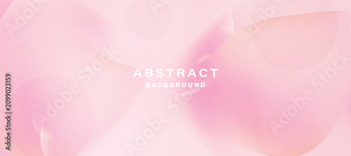 Abstract pink background with flowing lines and circles, soft gradient.