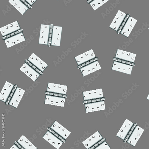 seamless pattern home door hinge cartoon. steel object, house silver, open construction home door hinge sign vector