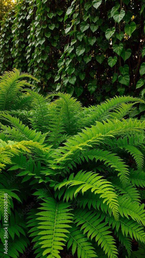 Fototapeta premium Vibrant Emerald Plant Background