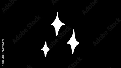 Sparkle hand drawn animation, glimmer effect motion, twinkle star element, shine graphic, bright shimmer, animated glow, magic dust, light burst loop, clean