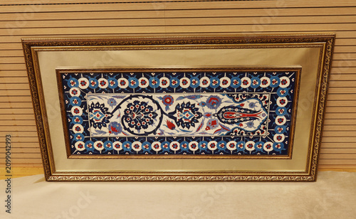 Handmade ceramic wall decorations. Turkey.