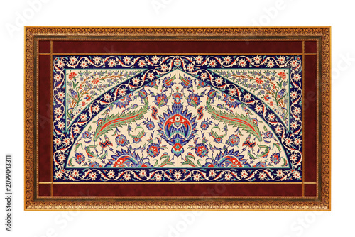 Handmade ceramic wall decorations. Turkey.