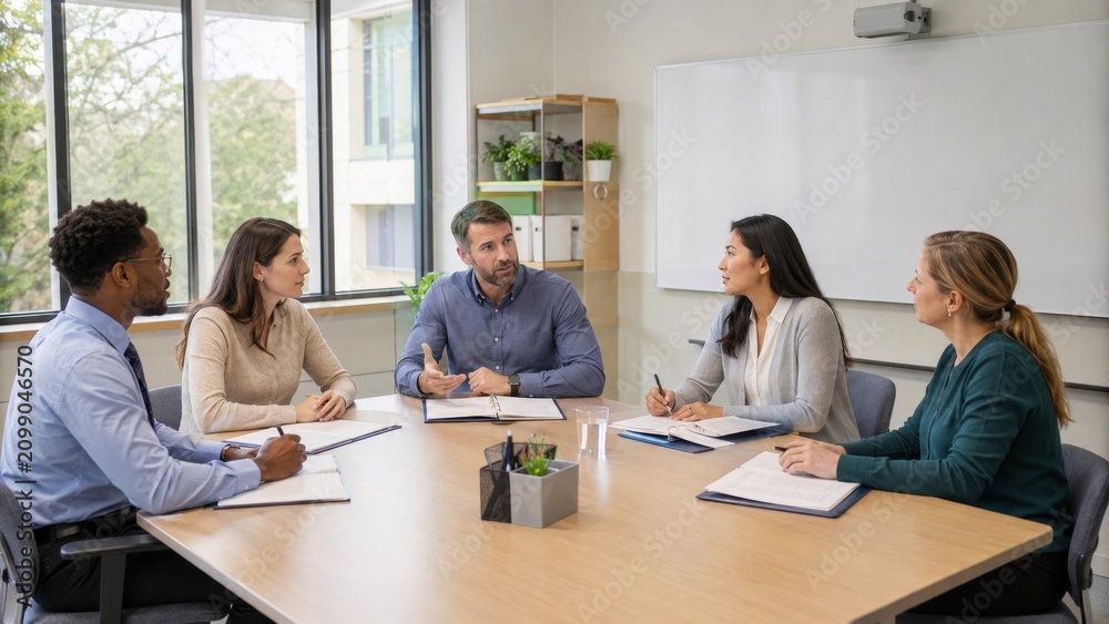 Fototapeta premium Teacher Burnout and Emotional Support at School