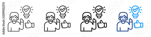 Foto Understanding Icon Different Style Outline Collection Set.