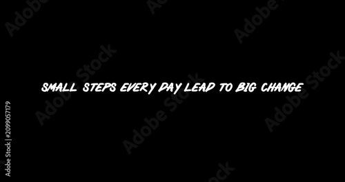 Small Steps Every Day Lead to Big Change motivational text animation, a gentle reminder that consistency creates lasting results. Perfect for social media, reels, and inspiration