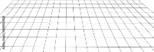 Perspective grid lines design element with a clean transparent background for technical drafting and architectural planning visuals