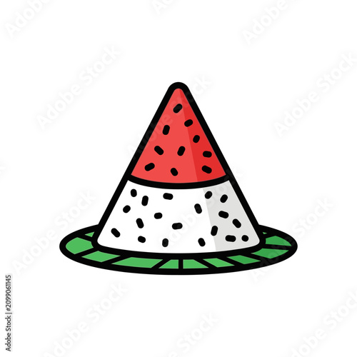 Festive Rice Cone Design Festive Rice Cone Illustration