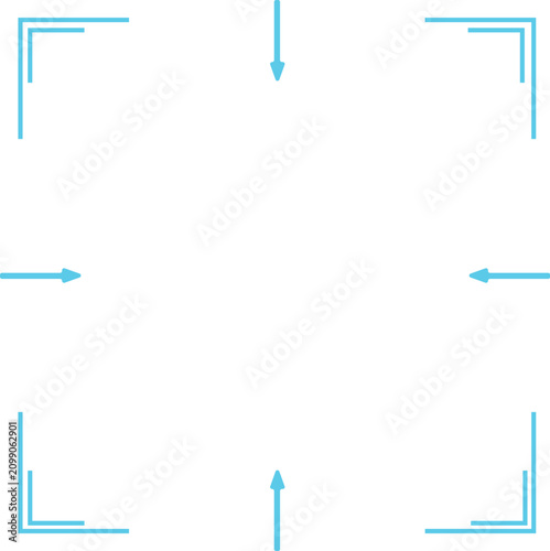 Arrow Target Frame Overlay, Modern Camera Focus UI Interface