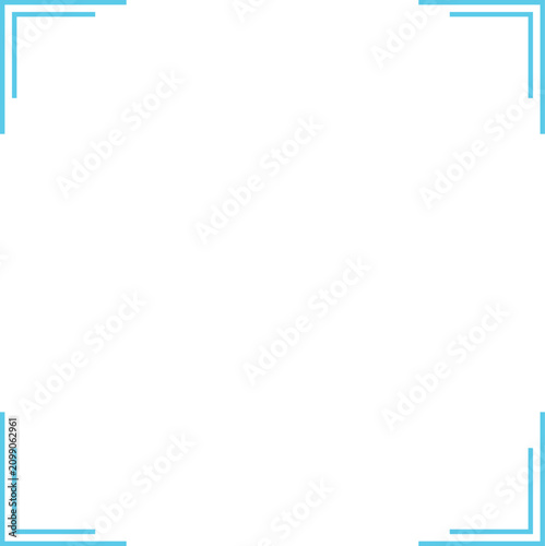 Precision Focus Frame Overlay, Professional Camera UI Interface Border