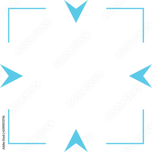 Directional Tracking Box Overlay, Professional Motion Tracking UI Frame