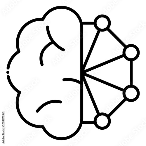 Brain Network Neurology Icon