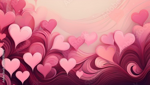 Pink Hearts Background