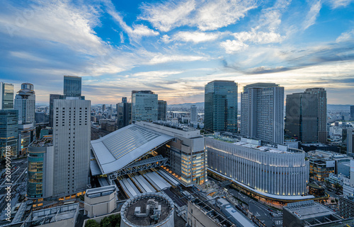 大阪駅の俯瞰写真　【大阪風景写真】
