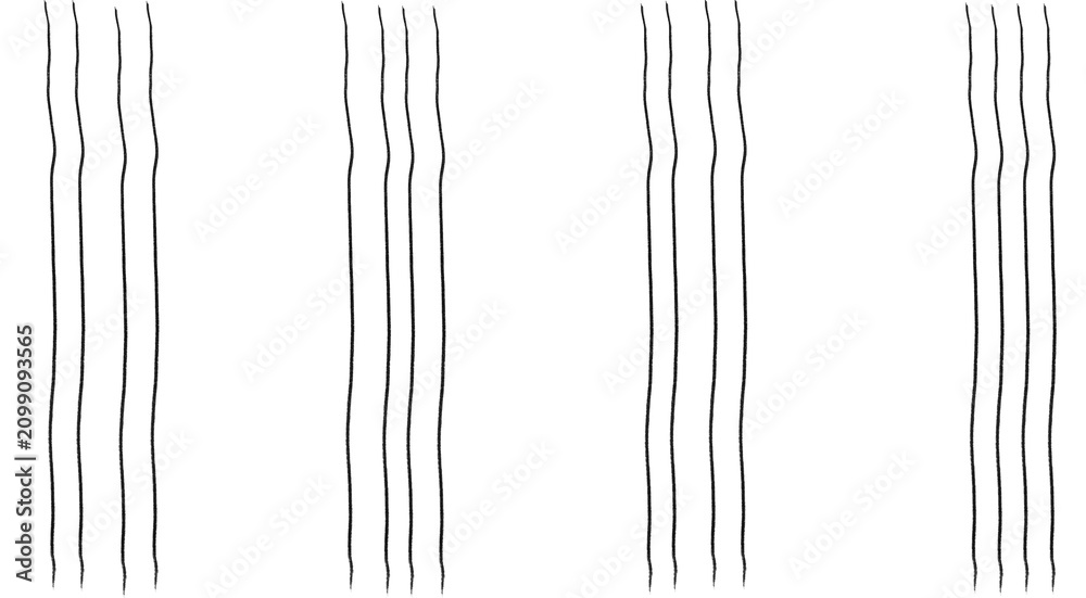Fototapeta premium Hand Drawn Vertical Line Scribble Brush Set