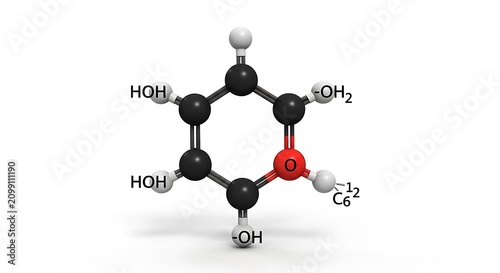 Molecular Structure of a Chemical Compound with Hydroxyl and Carboxyl Groups.