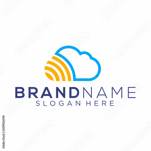Cloud Wifi Logo Vector
