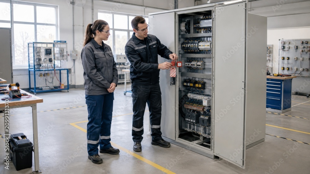 Fototapeta premium Industrial Electrical Maintenance Technician Training