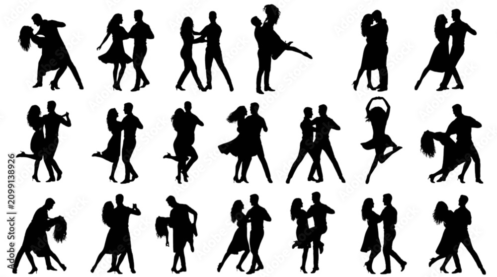 Fototapeta premium Silhouette illustration of people walking and running in a park isolated on transparent background, Vector