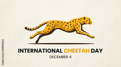 Creative animal advocacy graphic highlighting the speed of a cheetah for International Cheetah Day.