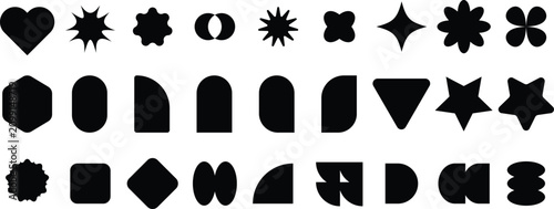 Fotografija Brutalist Abstract Geometric Shape Graphic Asset Collection Featuring Raw Concre