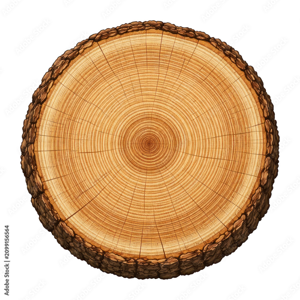 Obraz premium PNG Detailed tree ring illustration