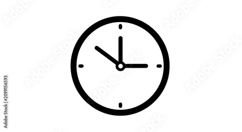 Minimalist Black and White Wall Clock Design.