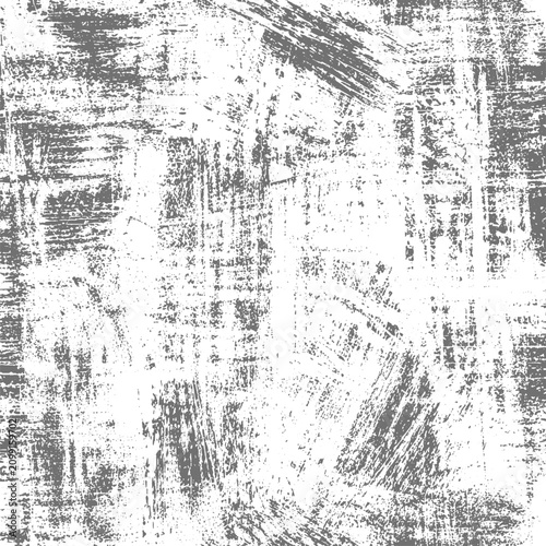 Black And White Grunge Texture Distressed Brushstroke Vector Pattern