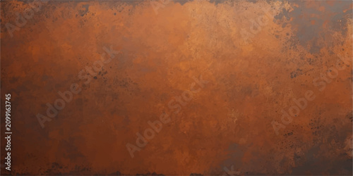 Obraz na płótnie Rusty Metal Grunge Texture Background with Aged Brown Vintage Surface and Rough