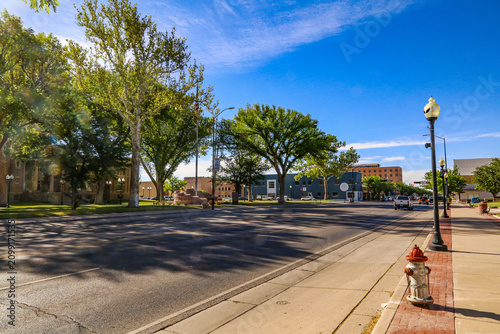 The cityscape of Roswell in April