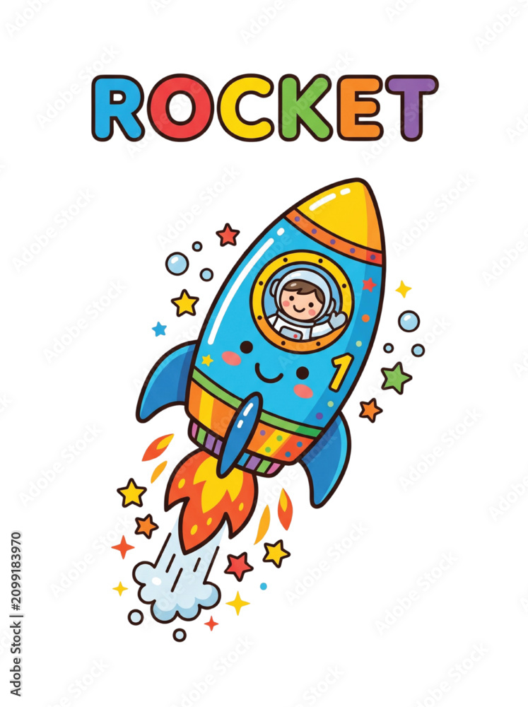 Fototapeta premium Transportation Learning Bundle for Kids, Rocket, Educational Vehicles Poster, Flash Cards, Preschool Worksheets, Kindergarten Classroom Printable Vector Set